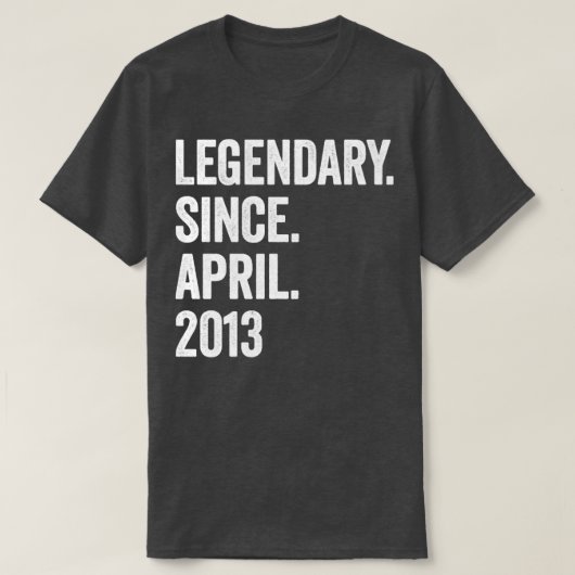 2013年4月から10年の伝説10誕生日1 Tシャツ (デザイン正面)