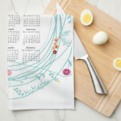 2013枚のカレンダーの台所タオルカスタマイズ キッチンタオル (四つ折り)