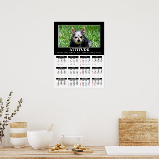 2013民主的な壁カレンダー:悪い態度 ポスター (キッチン)