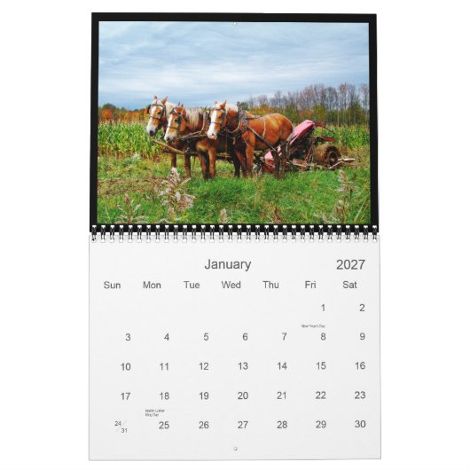2013田園納屋の芸術のカレンダー カレンダー (1月 2027)