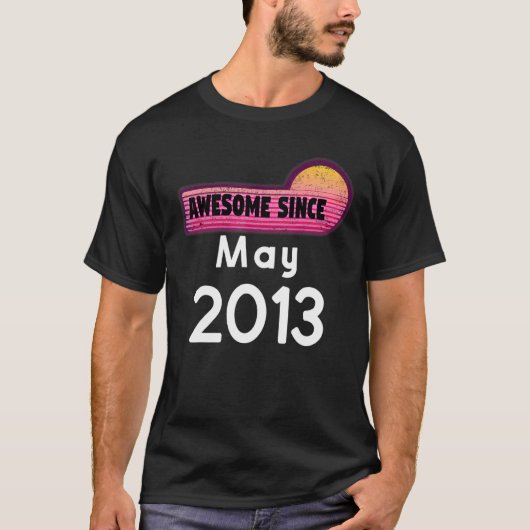 2013素晴らし年5月誕生日2013年5月ヴィンテージ Tシャツ (正面)