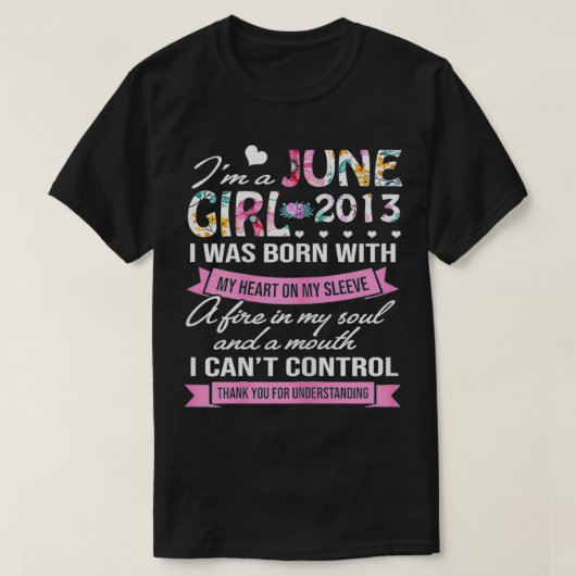 2013素晴らし年8誕生日以来、私は6月の女の子20だ Tシャツ (デザイン正面)