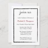 2013芸術的年のブラック、ホワイト、レッドクラス 招待状 (裏面)