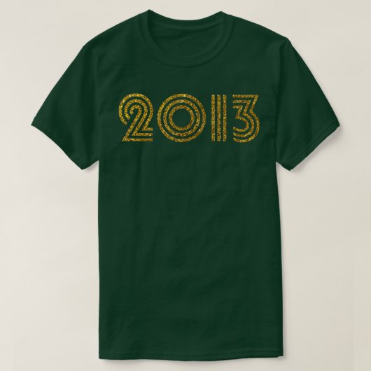 2013誕生年グリッター効果 Tシャツ (デザイン正面)