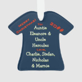 2013醜いセーターv2 (パーソナライズされた) オーナメント (裏面)