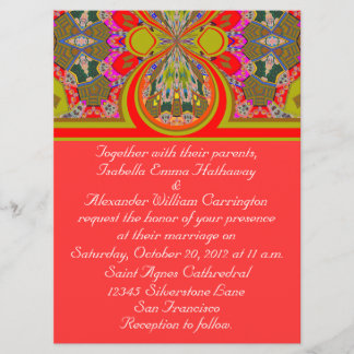 2013 エレガントな赤のオリジナル結婚式招待状 招待状