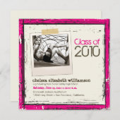 2013 グランジ卒業発表（ピンク） 案内状 (正面/裏面)