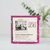 2013 グランジ卒業発表（ピンク） 案内状 (スタンド正面)