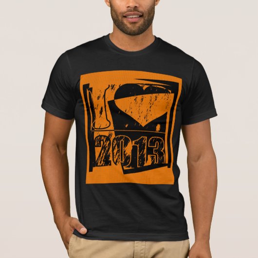 2013 – 黒とオレンジのヴィンテージ- Tシャツ (正面)