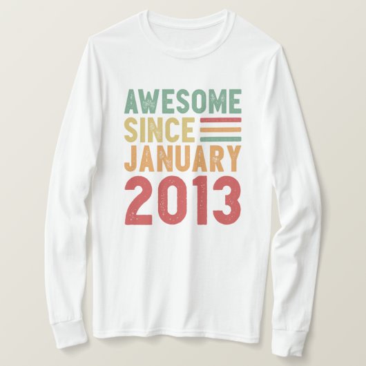 2013 10th素晴らし誕生日ヴィンテージギフト以来 tシャツ (デザイン正面)