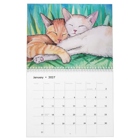 2013 Cat Calendar by Molly Harrison カレンダー (1月 2027)