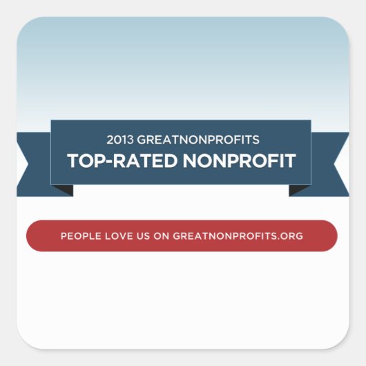 2013 GreatNonprofits Top-Rated Award Stickers スクエアシール (正面)