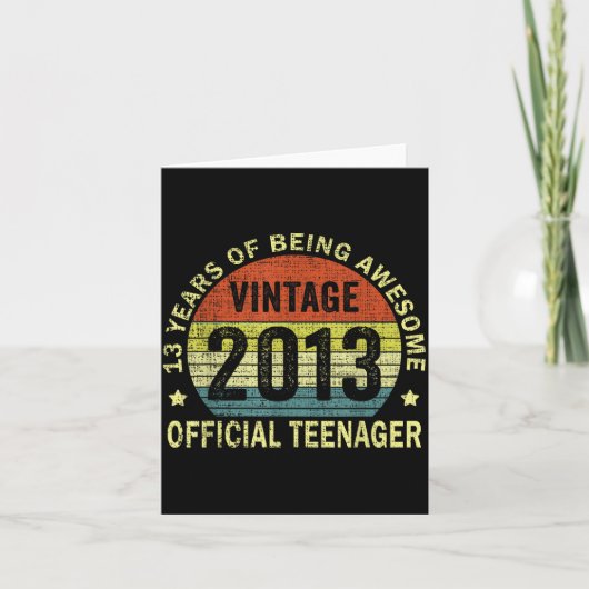 2013 Teenager 13 Year Old 13th Birthday  カード (正面)