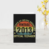 2013 Teenager 13 Year Old 13th Birthday  カード (黄色い花)