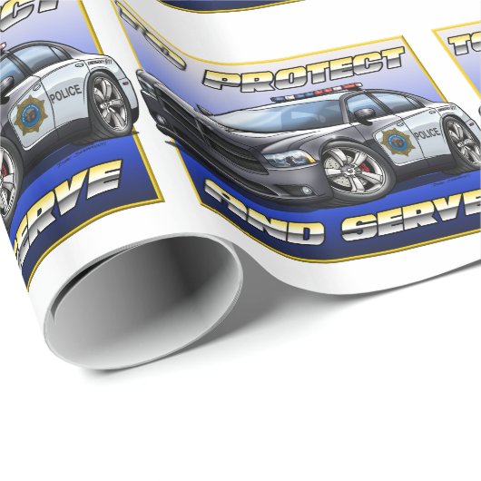 2014ごまかしの充電器のパトカー1 ラッピングペーパー (ロールコーナー)