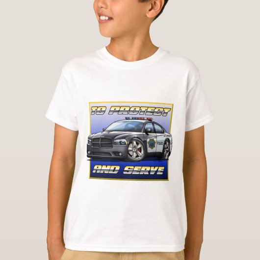 2014ごまかしの充電器のパトカー1 Tシャツ (正面)
