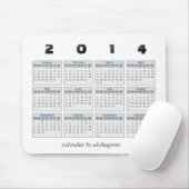 2014のカレンダーのマウスパッド マウスパッド (マウス)