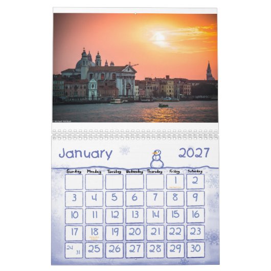 2014の景色の写真のカレンダー カレンダー (1月 2027)
