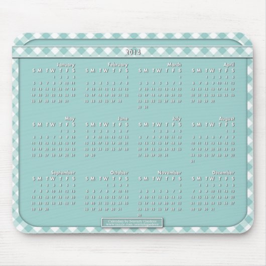 2014カレンダーマウスパッド – Chex Blue マウスパッド (正面)