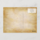 2014カレンダー – アンティークフレームと古い紙スタイル ポストカード (裏面)