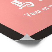 2014カレンダー – 年の馬のレトロバラ色 ポスター (角)