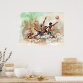 2014サッカー少年サッカーファンプリントby Vimal ポスター (キッチン)