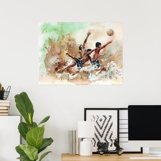 2014サッカー少年サッカーファンプリントby Vimal ポスター (ホームオフィス)