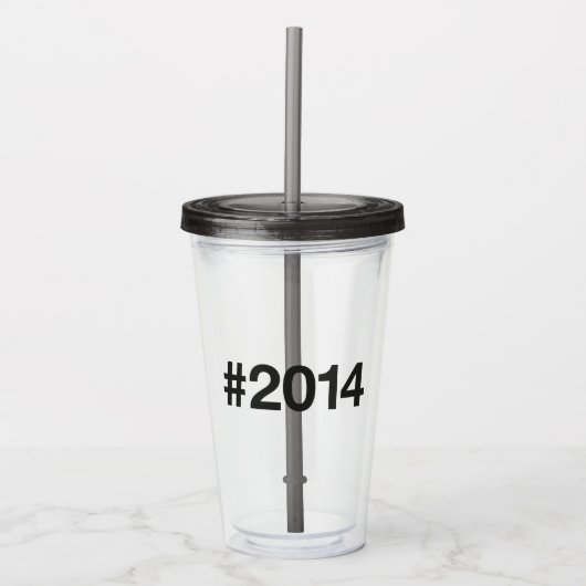 2014ハッシュタグ11誕生日記念日 アクリルタンブラー (正面)