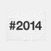 2014ハッシュタグ11誕生日記念日 フリースブランケット (正面(横))