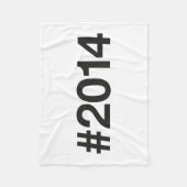 2014ハッシュタグ11誕生日記念日 フリースブランケット (正面)