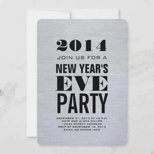 2014モダン年の大晦日銀行パーティー 招待状 (正面)
