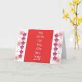 2014リングや輪の送受信グリーティングカード カード (黄色い花)