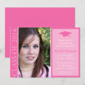 2014伝統的年卒業（ピンク）クラス 招待状 (正面/裏面)