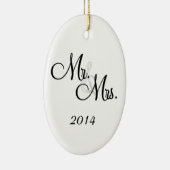 2014初めてのクリスマスのオーナメント氏及び夫人 セラミックオーナメント (右)