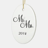 2014初めてのクリスマスのオーナメント氏及び夫人 セラミックオーナメント (左)