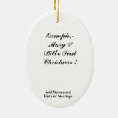 2014初めてのクリスマスのオーナメント氏及び夫人 セラミックオーナメント (裏面)