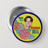 2014年にカリフォルニア知事のためのギャビンNewsom 缶バッジ (正面&裏面)
