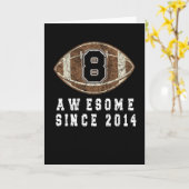 2014年に生まれ8歳のフットボールボーイで8人目の誕生日 カード (黄色い花)