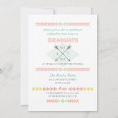 2014年のアステカな種族の写真の卒業パーティーのクラス 招待状 (裏面)