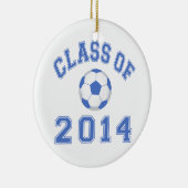 2014年のサッカーのクラス-青 セラミックオーナメント (右)