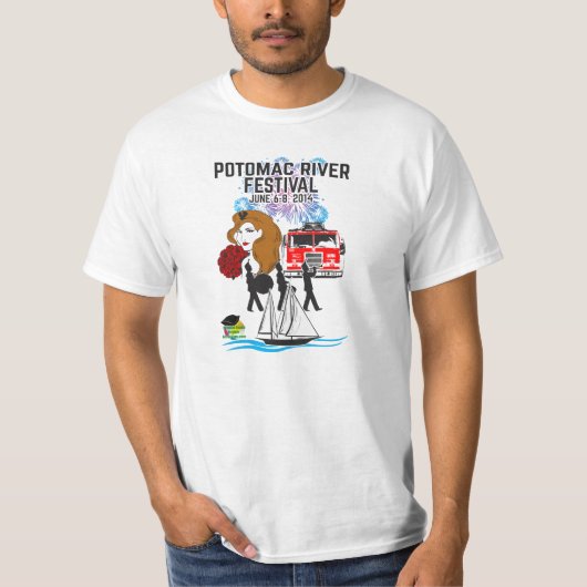 2014年のポトマック川のフェスティバルのTシャツ Tシャツ (正面)
