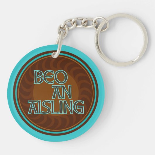 2014年のユニコーン両面Keychain -白かターコイズ キーホルダー (裏面)