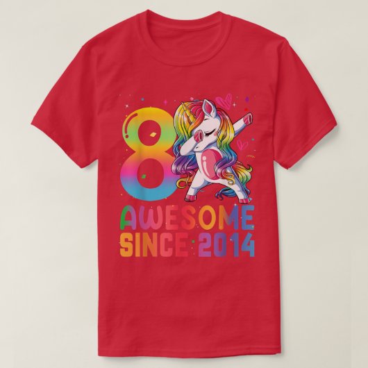 2014年のユニコ素晴らしア・ダビング以来8歳 Tシャツ (デザイン正面)