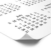 2014年の人口動態カレンダーの幸せ ポスター (角)