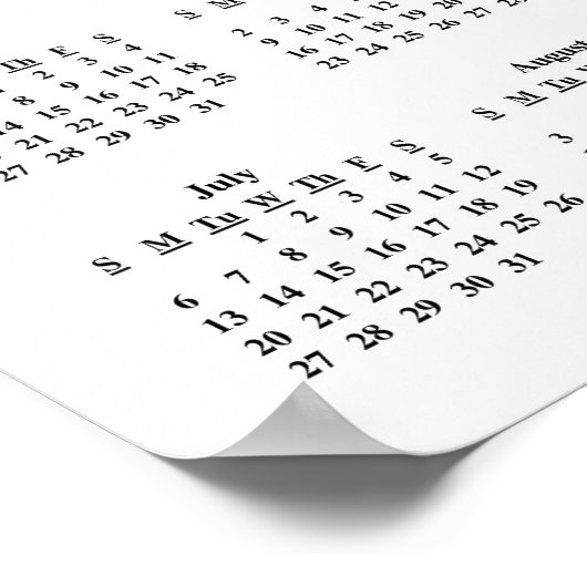 2014年の人口動態カレンダーの幸せ ポスター (角)