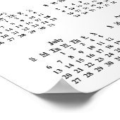 2014年の人口動態カレンダーの評価 ポスター (角)