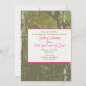 2014年の写真の卒業の招待の迷彩柄及びピンクのクラス 招待状 (裏面)