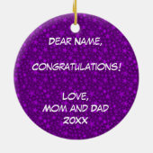 2014年の卒業のクラス セラミックオーナメント (裏面)