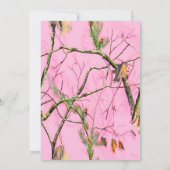 2014年の卒業の招待状のピンクの迷彩柄のクラス 招待状 (裏面)