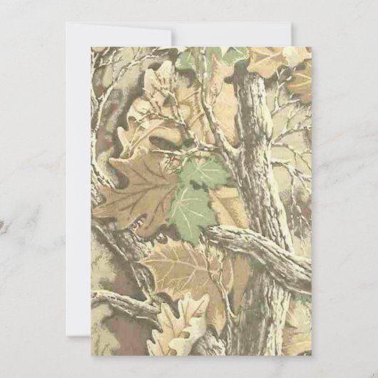 2014年の卒業の招待状の迷彩柄のクラス 招待状 (裏面)